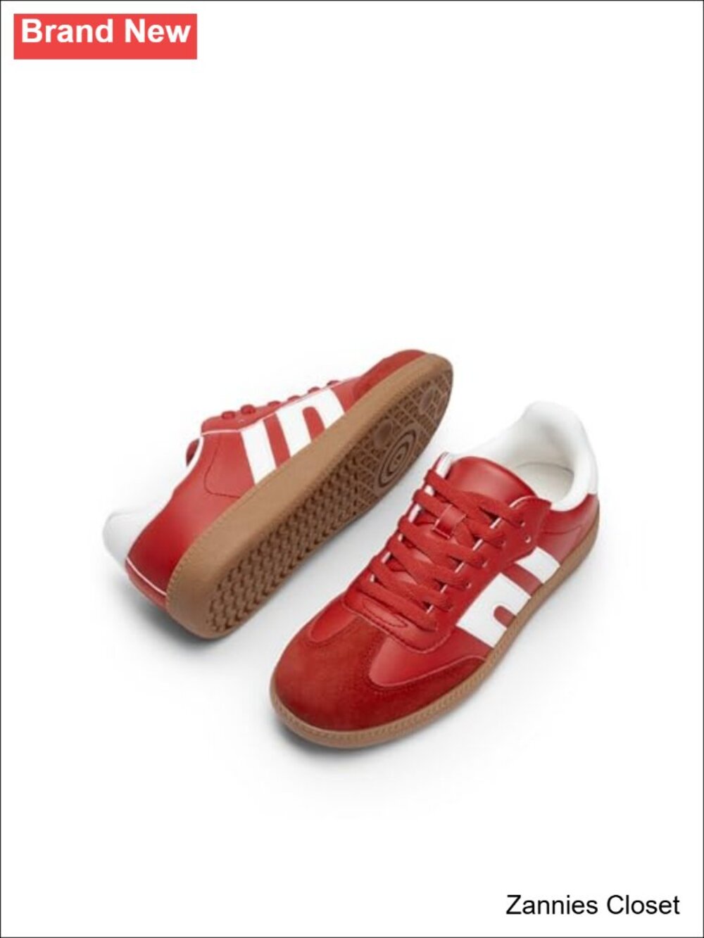 β¨ DREAM PAIRS Women's Retro Faux Suede & Vegan Leather Walking Sneakers - Picture 4 of 6